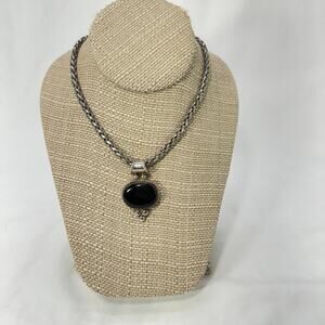 Sterling silver rope chain and pendant